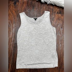 Lafayette 148 linenblend scoopneck sleeveless tank top